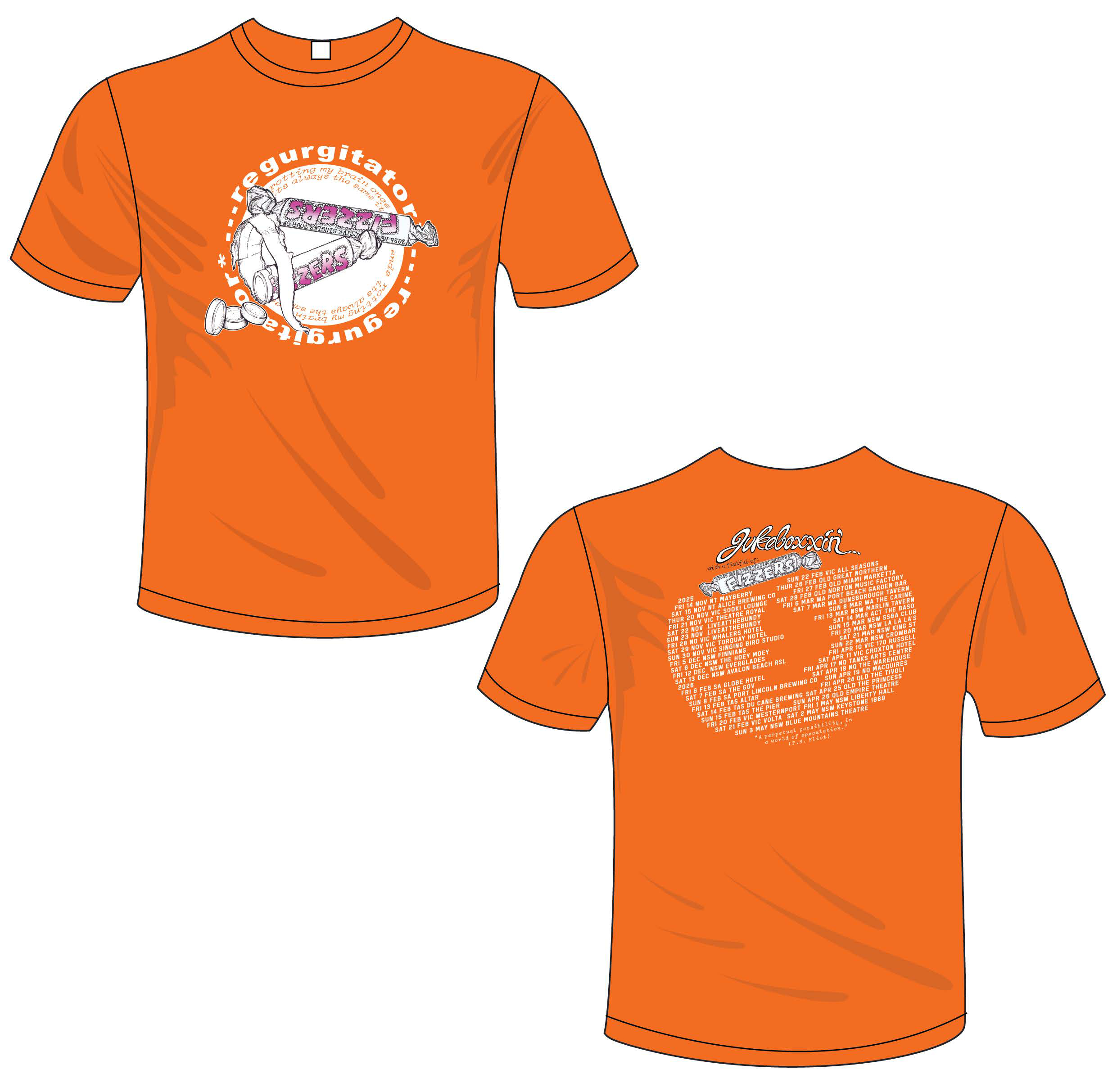 REGURGITATOR fistful of fizzers SHIRT